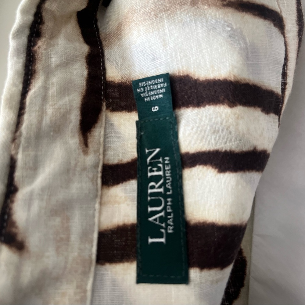 Ralph Lauren Zebra Print Tie-Front Dress - Picture 5 of 6